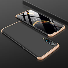 Funda Dura Plastico Rigida Carcasa Mate Frontal y Trasera 360 Grados M01 para Xiaomi Mi 9 Lite Oro y Negro