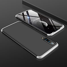 Funda Dura Plastico Rigida Carcasa Mate Frontal y Trasera 360 Grados M01 para Xiaomi Mi 9 Plata y Negro