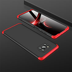 Funda Dura Plastico Rigida Carcasa Mate Frontal y Trasera 360 Grados M01 para Xiaomi Poco X3 Pro Rojo y Negro