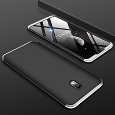 Funda Dura Plastico Rigida Carcasa Mate Frontal y Trasera 360 Grados M01 para Xiaomi Redmi 8A Plata y Negro