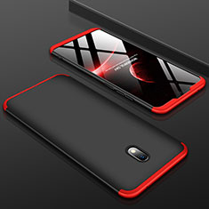 Funda Dura Plastico Rigida Carcasa Mate Frontal y Trasera 360 Grados M01 para Xiaomi Redmi 8A Rojo y Negro