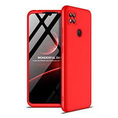 Funda Dura Plastico Rigida Carcasa Mate Frontal y Trasera 360 Grados M01 para Xiaomi Redmi 9 India Rojo