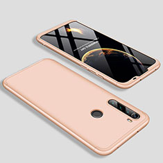 Funda Dura Plastico Rigida Carcasa Mate Frontal y Trasera 360 Grados M01 para Xiaomi Redmi Note 8 Oro