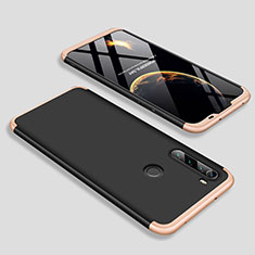 Funda Dura Plastico Rigida Carcasa Mate Frontal y Trasera 360 Grados M01 para Xiaomi Redmi Note 8 Oro y Negro
