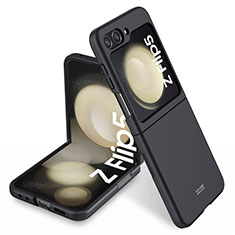Funda Dura Plastico Rigida Carcasa Mate Frontal y Trasera 360 Grados MK1 para Samsung Galaxy Z Flip5 5G Negro