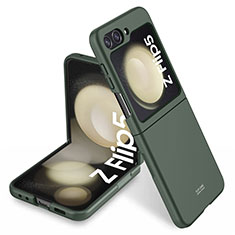 Funda Dura Plastico Rigida Carcasa Mate Frontal y Trasera 360 Grados MK1 para Samsung Galaxy Z Flip5 5G Verde