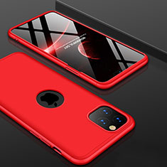 Funda Dura Plastico Rigida Carcasa Mate Frontal y Trasera 360 Grados P01 para Apple iPhone 11 Pro Max Rojo