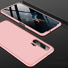 Funda Dura Plastico Rigida Carcasa Mate Frontal y Trasera 360 Grados P01 para Huawei Honor 20 Pro Oro Rosa