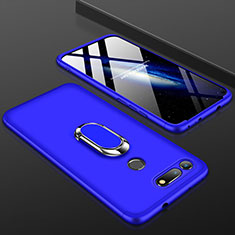 Funda Dura Plastico Rigida Carcasa Mate Frontal y Trasera 360 Grados P01 para Huawei Honor V20 Azul