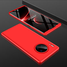 Funda Dura Plastico Rigida Carcasa Mate Frontal y Trasera 360 Grados P01 para Huawei Mate 30E Pro 5G Rojo