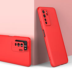 Funda Dura Plastico Rigida Carcasa Mate Frontal y Trasera 360 Grados P01 para Huawei P40 Lite 5G Rojo