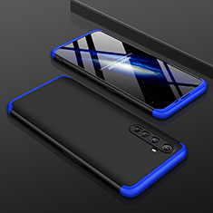 Funda Dura Plastico Rigida Carcasa Mate Frontal y Trasera 360 Grados P01 para Realme X50 Pro 5G Azul y Negro