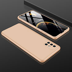 Funda Dura Plastico Rigida Carcasa Mate Frontal y Trasera 360 Grados P01 para Samsung Galaxy A51 5G Oro