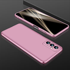 Funda Dura Plastico Rigida Carcasa Mate Frontal y Trasera 360 Grados P01 para Samsung Galaxy F13 4G Oro Rosa