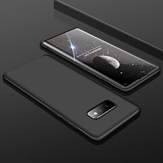 Funda Dura Plastico Rigida Carcasa Mate Frontal y Trasera 360 Grados P01 para Samsung Galaxy S10e Negro