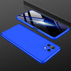 Funda Dura Plastico Rigida Carcasa Mate Frontal y Trasera 360 Grados P01 para Xiaomi Mi 11 5G Azul