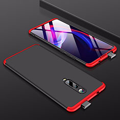 Funda Dura Plastico Rigida Carcasa Mate Frontal y Trasera 360 Grados P01 para Xiaomi Mi 9T Rojo y Negro