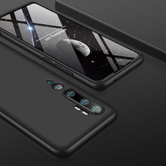 Funda Dura Plastico Rigida Carcasa Mate Frontal y Trasera 360 Grados P01 para Xiaomi Mi Note 10 Negro