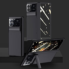 Funda Dura Plastico Rigida Carcasa Mate Frontal y Trasera 360 Grados P01 para Xiaomi Mix Fold 3 5G Negro