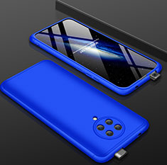 Funda Dura Plastico Rigida Carcasa Mate Frontal y Trasera 360 Grados P01 para Xiaomi Poco F2 Pro Azul