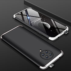 Funda Dura Plastico Rigida Carcasa Mate Frontal y Trasera 360 Grados P01 para Xiaomi Poco F2 Pro Plata y Negro