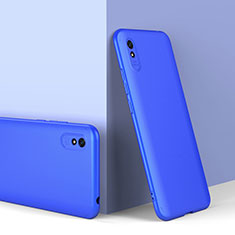 Funda Dura Plastico Rigida Carcasa Mate Frontal y Trasera 360 Grados P01 para Xiaomi Redmi 9A Azul