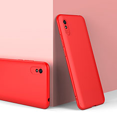 Funda Dura Plastico Rigida Carcasa Mate Frontal y Trasera 360 Grados P01 para Xiaomi Redmi 9A Rojo