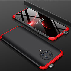 Funda Dura Plastico Rigida Carcasa Mate Frontal y Trasera 360 Grados P01 para Xiaomi Redmi K30 Pro 5G Rojo y Negro
