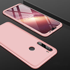Funda Dura Plastico Rigida Carcasa Mate Frontal y Trasera 360 Grados P01 para Xiaomi Redmi Note 8T Oro Rosa