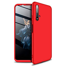 Funda Dura Plastico Rigida Carcasa Mate Frontal y Trasera 360 Grados P02 para Huawei Honor 20S Rojo