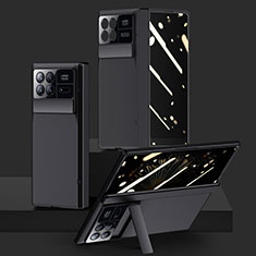 Funda Dura Plastico Rigida Carcasa Mate Frontal y Trasera 360 Grados P02 para Xiaomi Mix Fold 3 5G Negro
