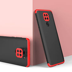 Funda Dura Plastico Rigida Carcasa Mate Frontal y Trasera 360 Grados P02 para Xiaomi Redmi Note 9 Rojo y Negro