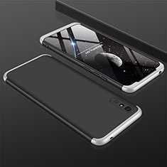 Funda Dura Plastico Rigida Carcasa Mate Frontal y Trasera 360 Grados P03 para Xiaomi Redmi 9A Plata y Negro