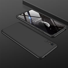 Funda Dura Plastico Rigida Carcasa Mate Frontal y Trasera 360 Grados P03 para Xiaomi Redmi 9AT Negro