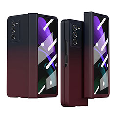 Funda Dura Plastico Rigida Carcasa Mate Frontal y Trasera 360 Grados P04 para Samsung Galaxy Z Fold2 5G Rojo