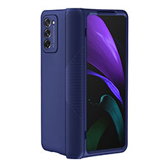 Funda Dura Plastico Rigida Carcasa Mate Frontal y Trasera 360 Grados P05 para Samsung Galaxy Z Fold2 5G Azul