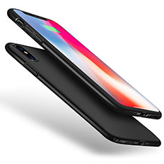 Funda Dura Plastico Rigida Carcasa Mate Frontal y Trasera 360 Grados para Apple iPhone X Negro