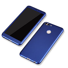 Funda Dura Plastico Rigida Carcasa Mate Frontal y Trasera 360 Grados para Huawei Enjoy 7S Azul