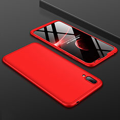 Funda Dura Plastico Rigida Carcasa Mate Frontal y Trasera 360 Grados para Huawei Enjoy 9 Rojo