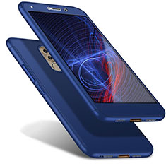 Funda Dura Plastico Rigida Carcasa Mate Frontal y Trasera 360 Grados para Huawei Honor 6X Azul