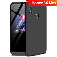 Funda Dura Plastico Rigida Carcasa Mate Frontal y Trasera 360 Grados para Huawei Honor 8X Max Negro