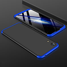 Funda Dura Plastico Rigida Carcasa Mate Frontal y Trasera 360 Grados para Huawei Honor Play 8A Azul y Negro
