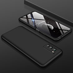 Funda Dura Plastico Rigida Carcasa Mate Frontal y Trasera 360 Grados para Huawei Honor V30 Pro 5G Negro