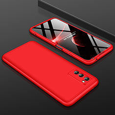 Funda Dura Plastico Rigida Carcasa Mate Frontal y Trasera 360 Grados para Huawei Honor V30 Pro 5G Rojo