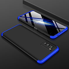 Funda Dura Plastico Rigida Carcasa Mate Frontal y Trasera 360 Grados para Huawei Honor View 30 5G Azul y Negro
