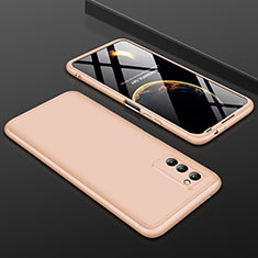 Funda Dura Plastico Rigida Carcasa Mate Frontal y Trasera 360 Grados para Huawei Honor View 30 5G Oro