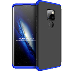 Funda Dura Plastico Rigida Carcasa Mate Frontal y Trasera 360 Grados para Huawei Mate 20 Azul y Negro