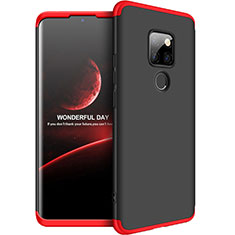 Funda Dura Plastico Rigida Carcasa Mate Frontal y Trasera 360 Grados para Huawei Mate 20 Rojo y Negro