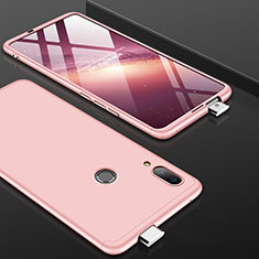 Funda Dura Plastico Rigida Carcasa Mate Frontal y Trasera 360 Grados para Huawei P Smart Z Oro Rosa