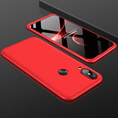 Funda Dura Plastico Rigida Carcasa Mate Frontal y Trasera 360 Grados para Huawei P20 Lite Rojo